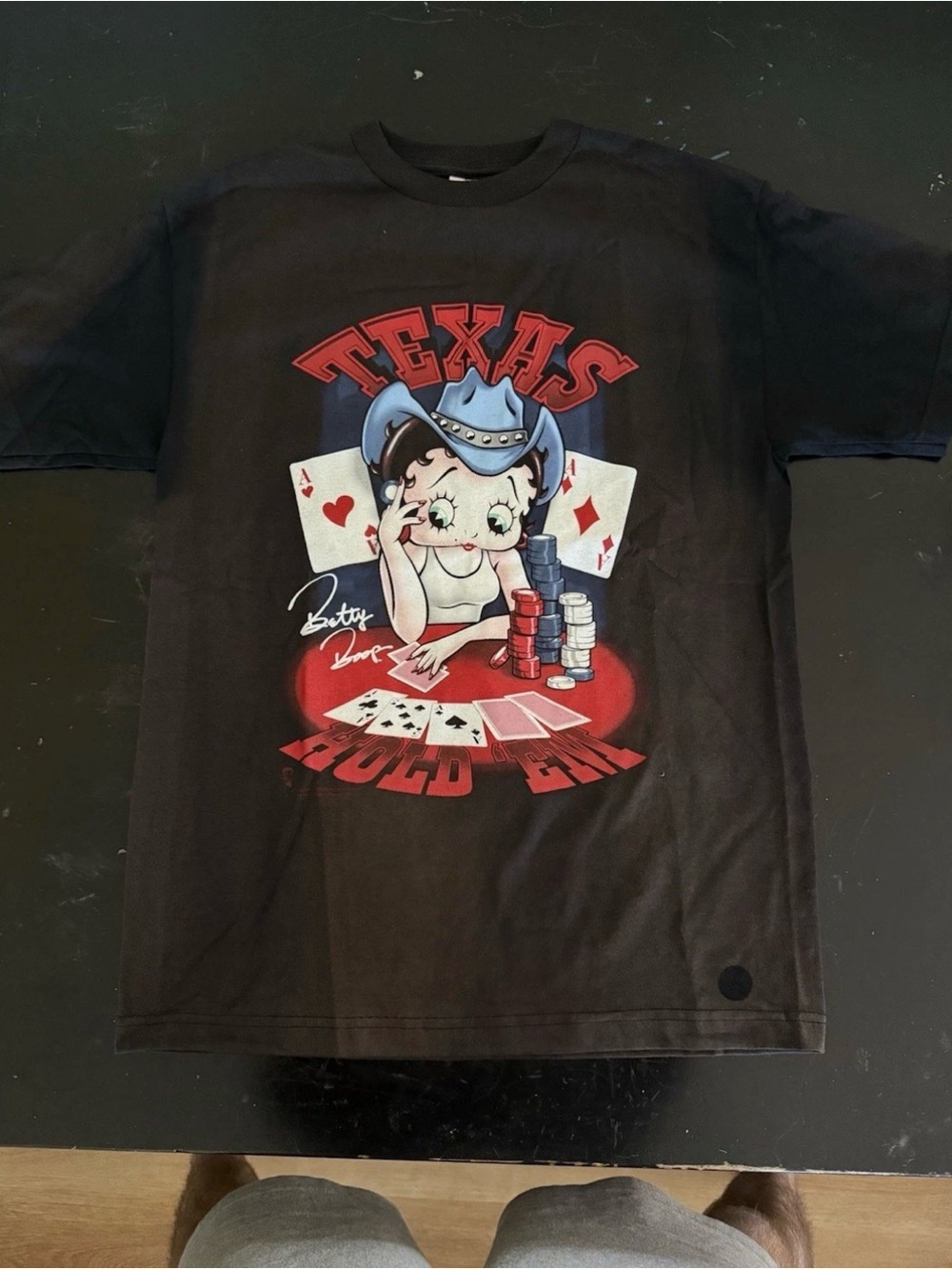 Vintage Betty Boop T-Shirt M Sun faded Deadstock Rare Texas Hold Em
Vegas Sexy